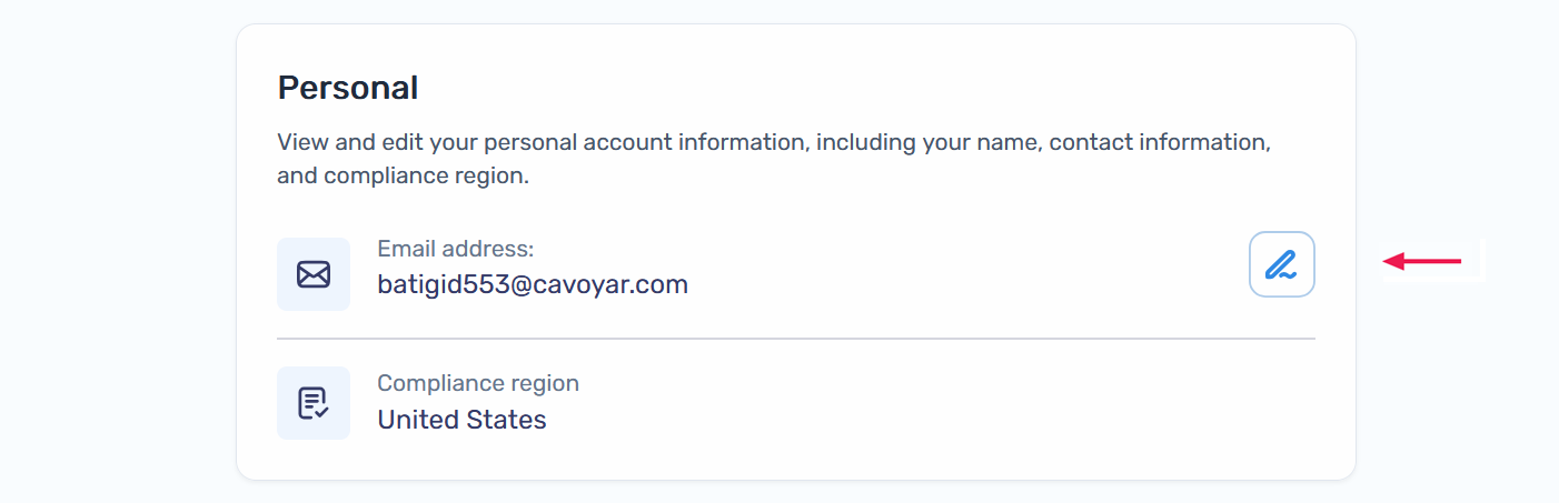 Edit email screenshot