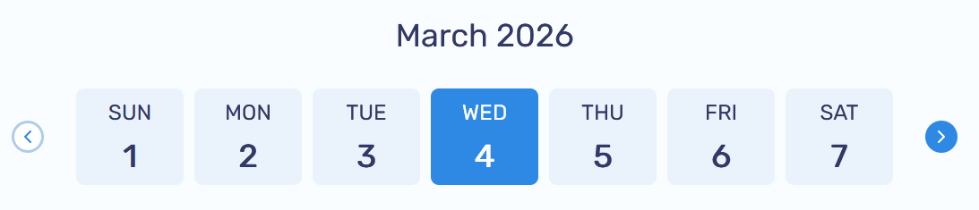 Browse sessions by date