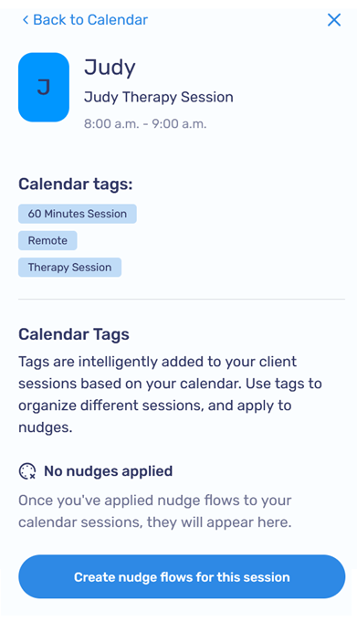 Session details popup