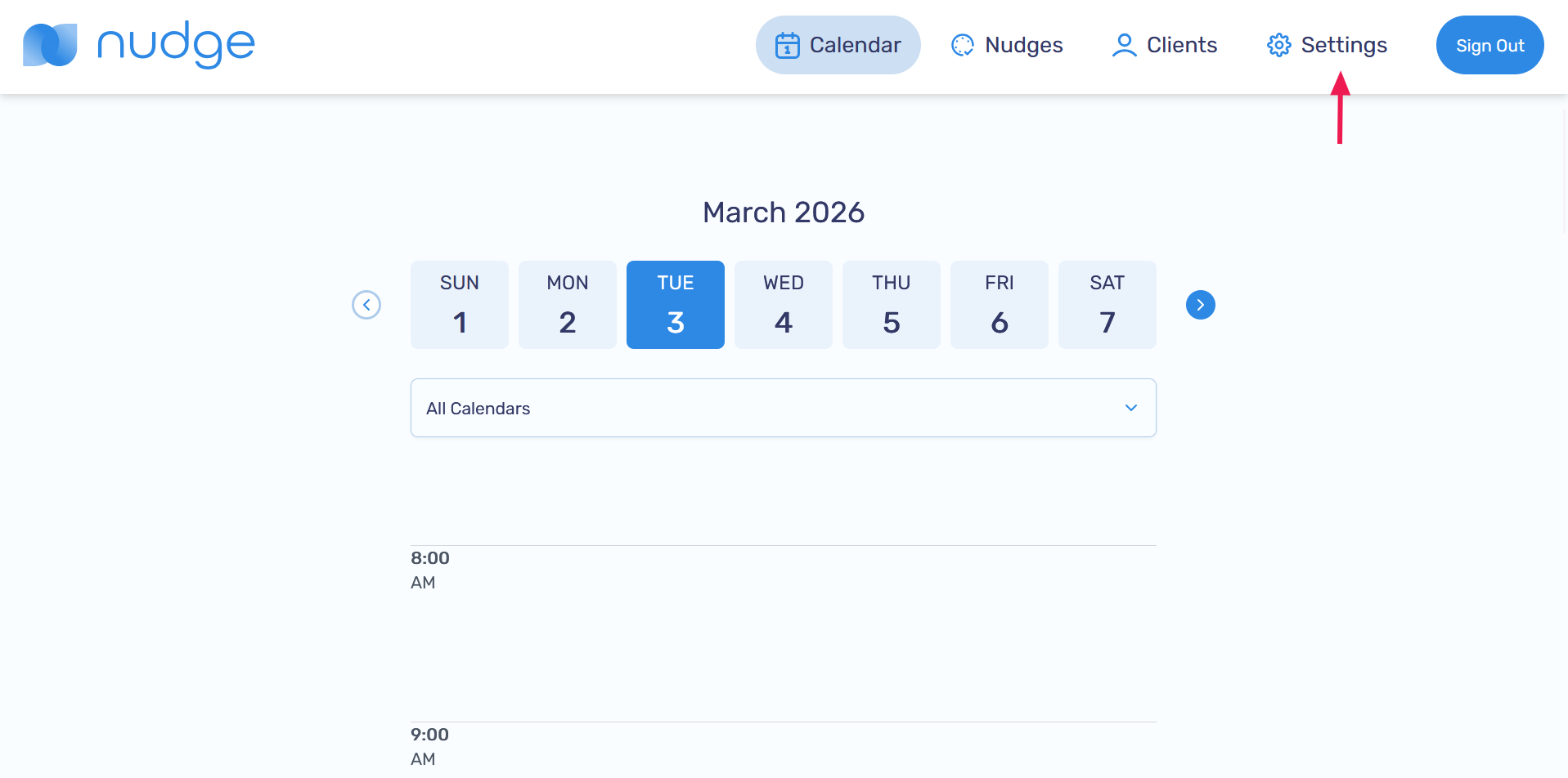 Settings page screenshot