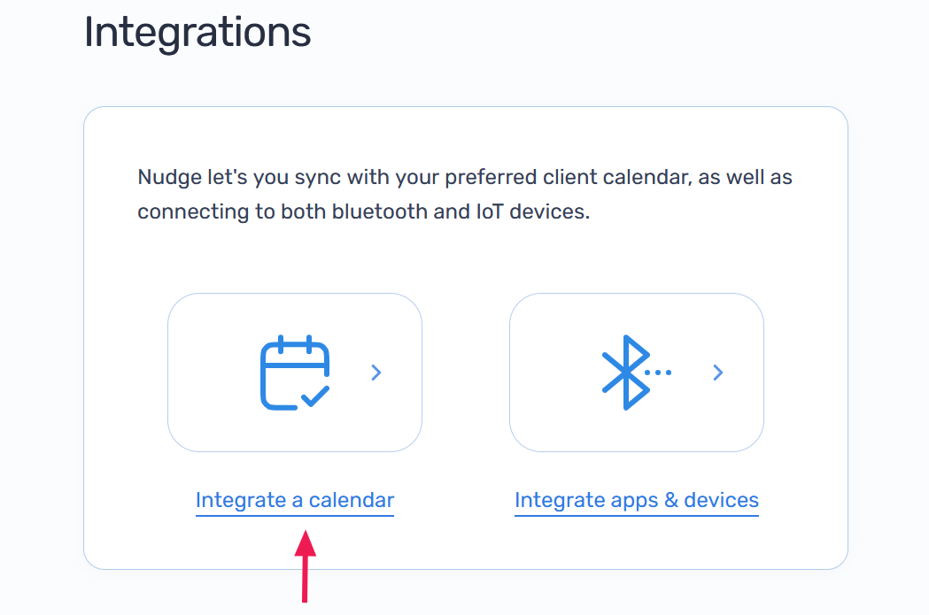 Integrate a calendar page
