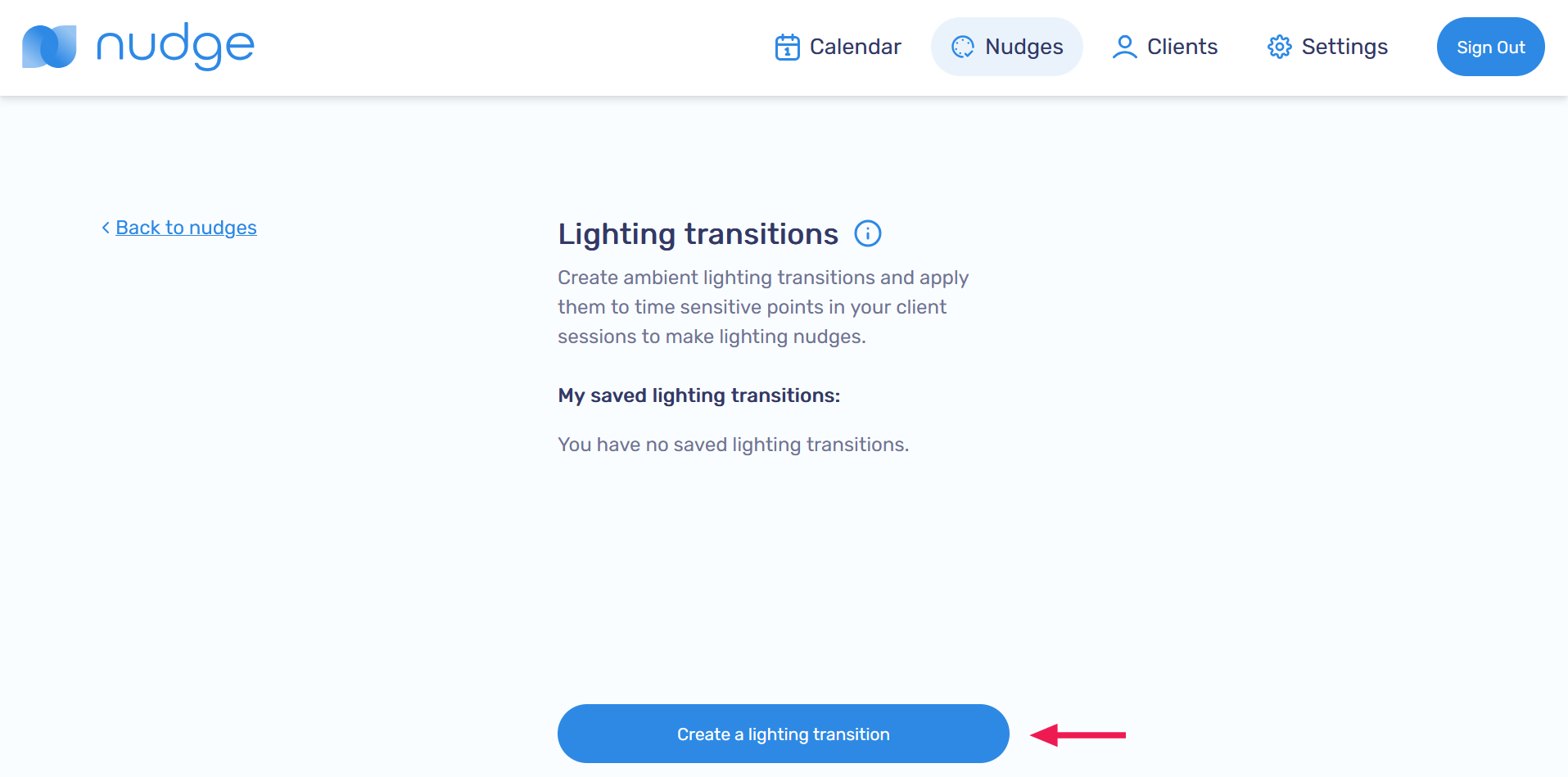 Create a lighting transition button