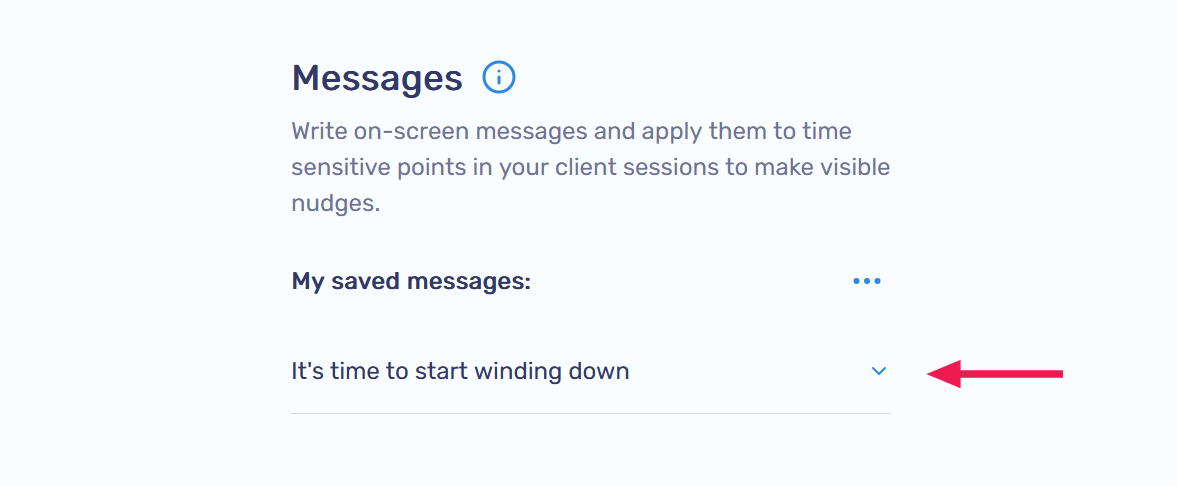 Expand saved message