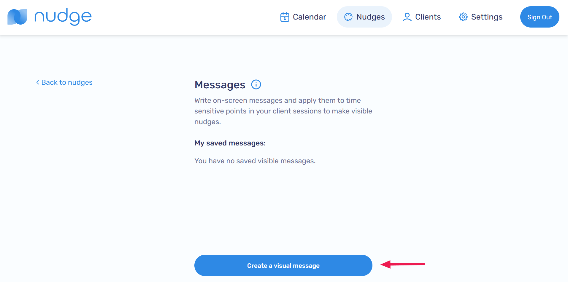 Create a visual message button