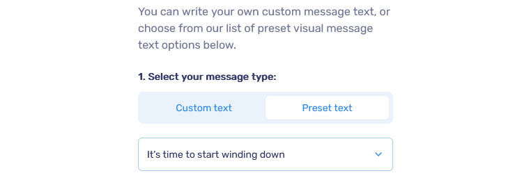 Enter message text field