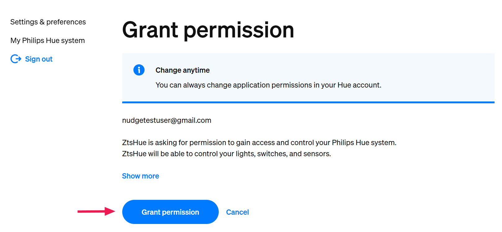 Permissions approval